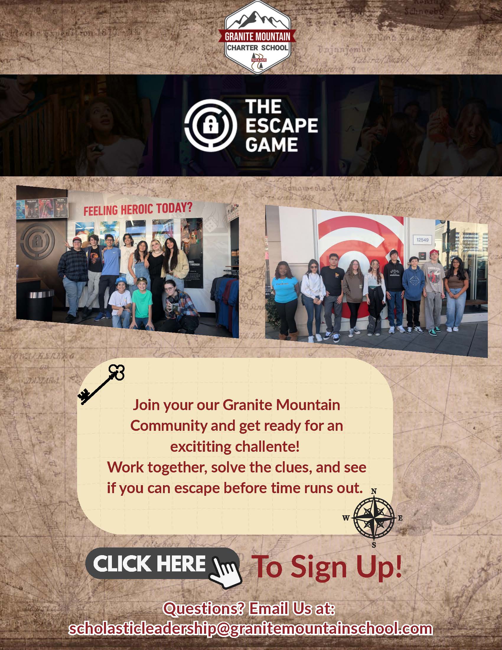 The Escape Game Flyer With Link