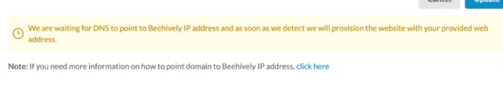 Notification message - until when IP address is not detected