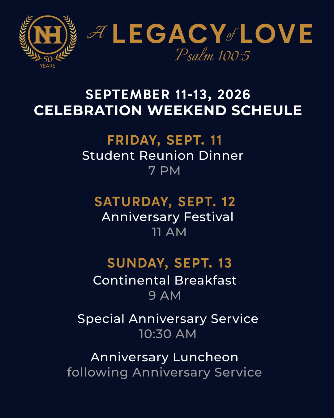50th Anniversary celebration