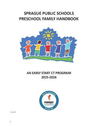 Preschool Family Handbook 1