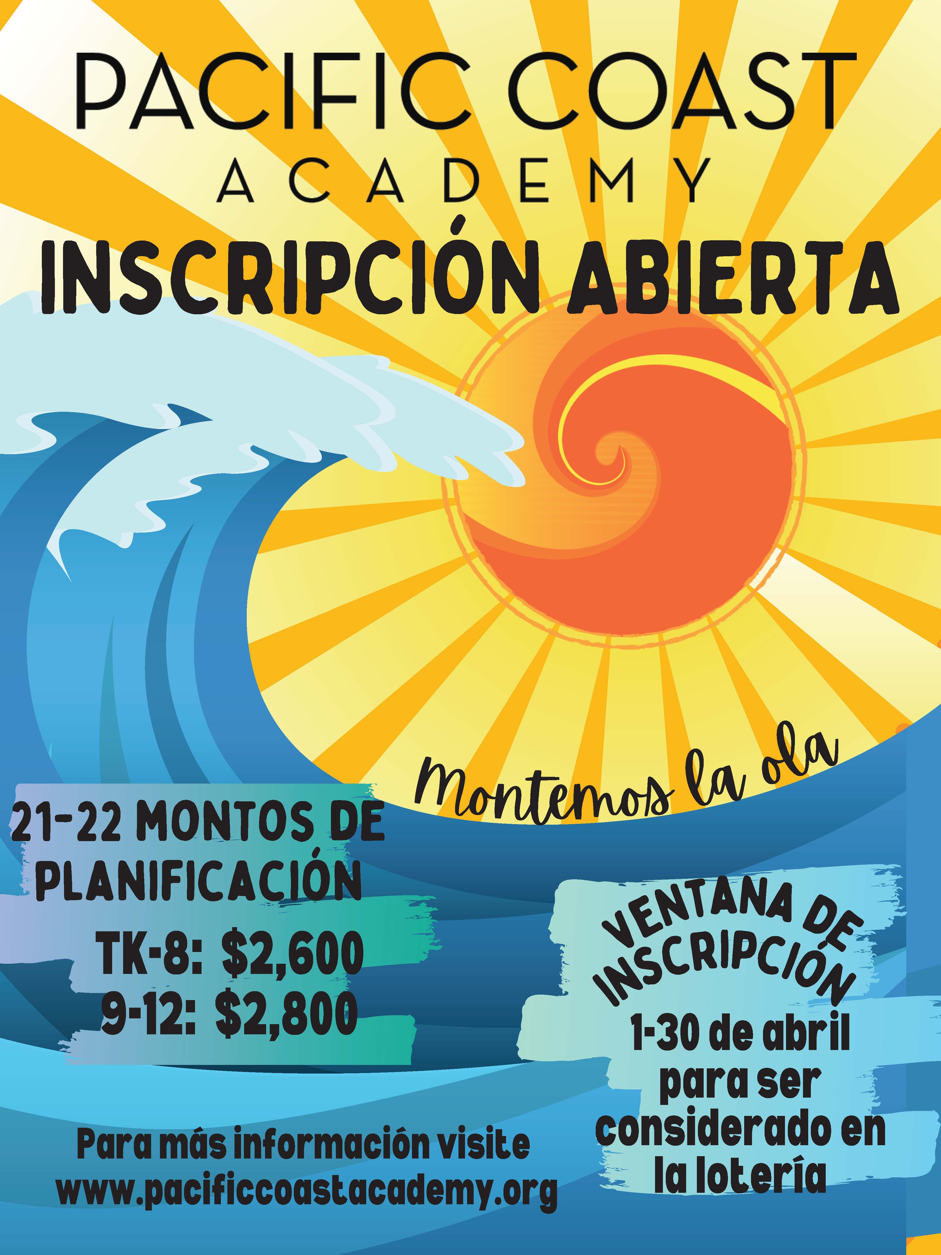 Enrollment Pacific Coast Academy