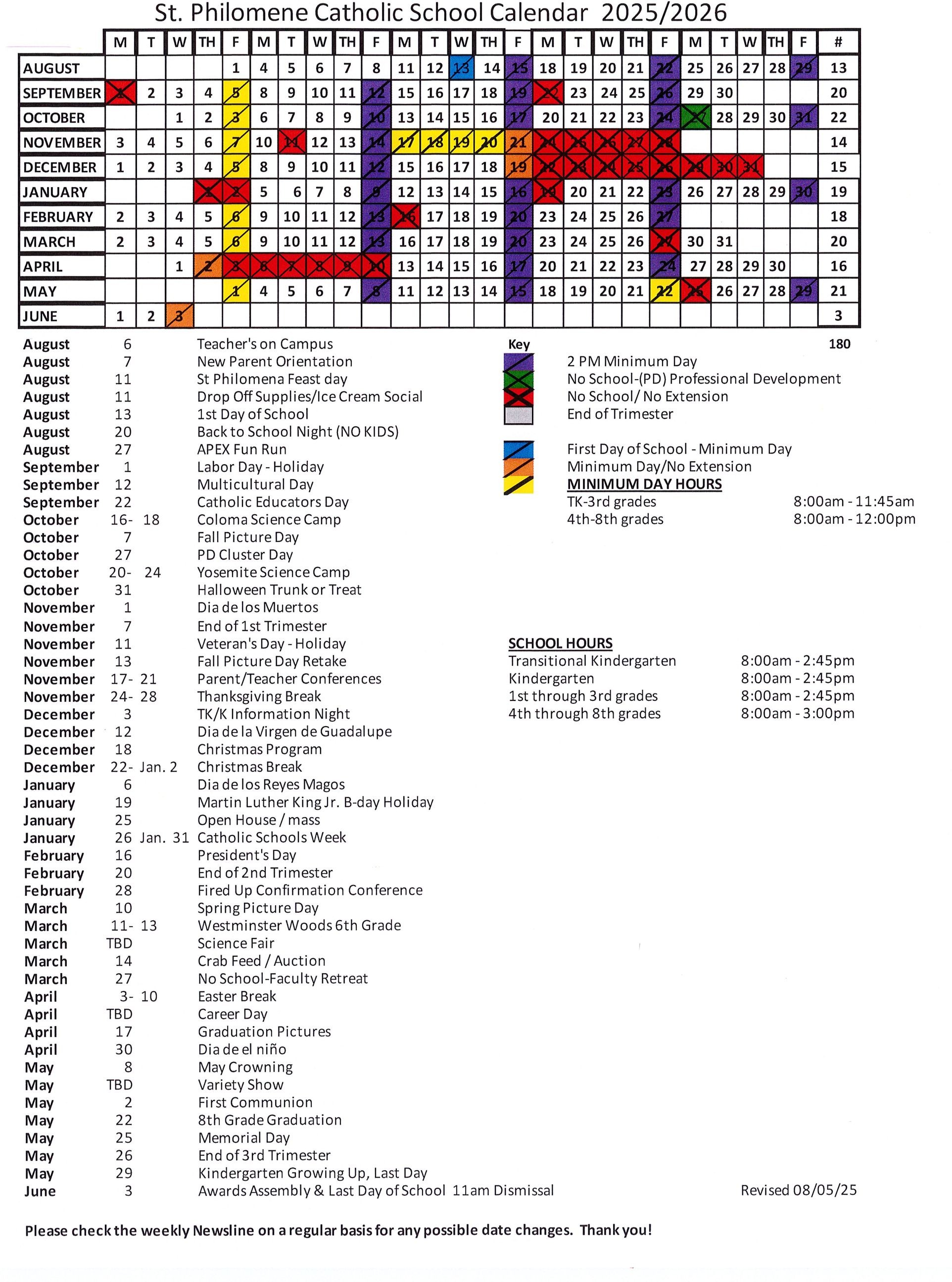 Stphilomene Calendar25 26