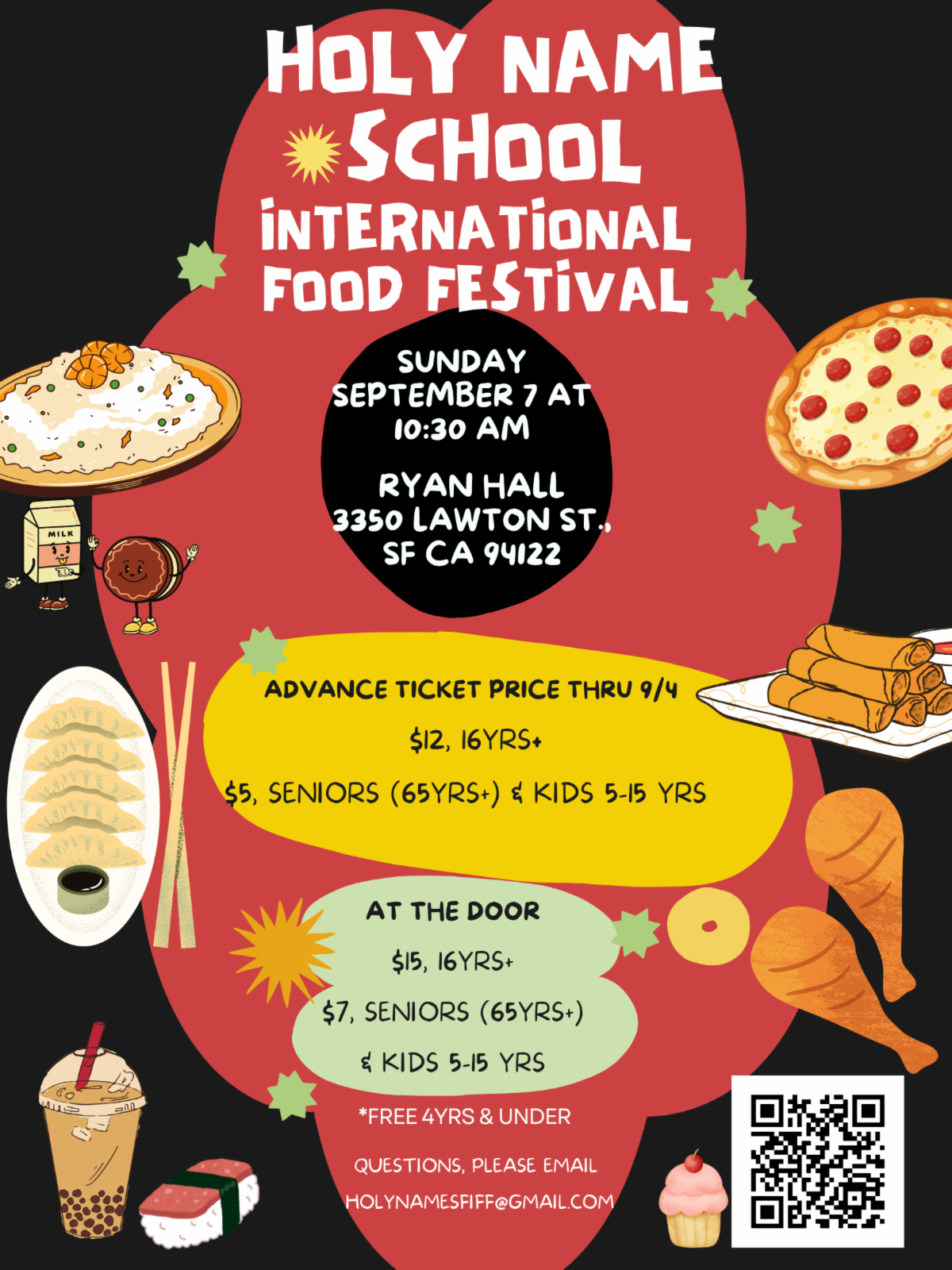 International Food Festival ~ Sunday, September 7th at 10:45am-12:30pm