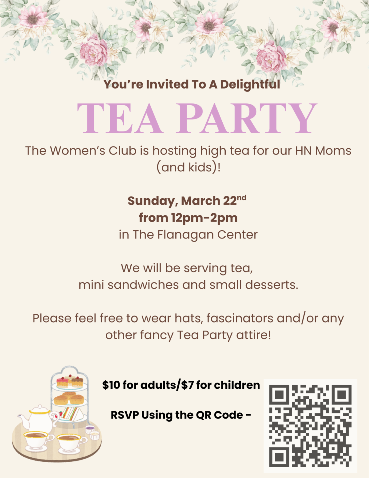 Mother-Panther Tea ~ Sunday, March 22, 2026 ~ 12:00pm - 2:00pm