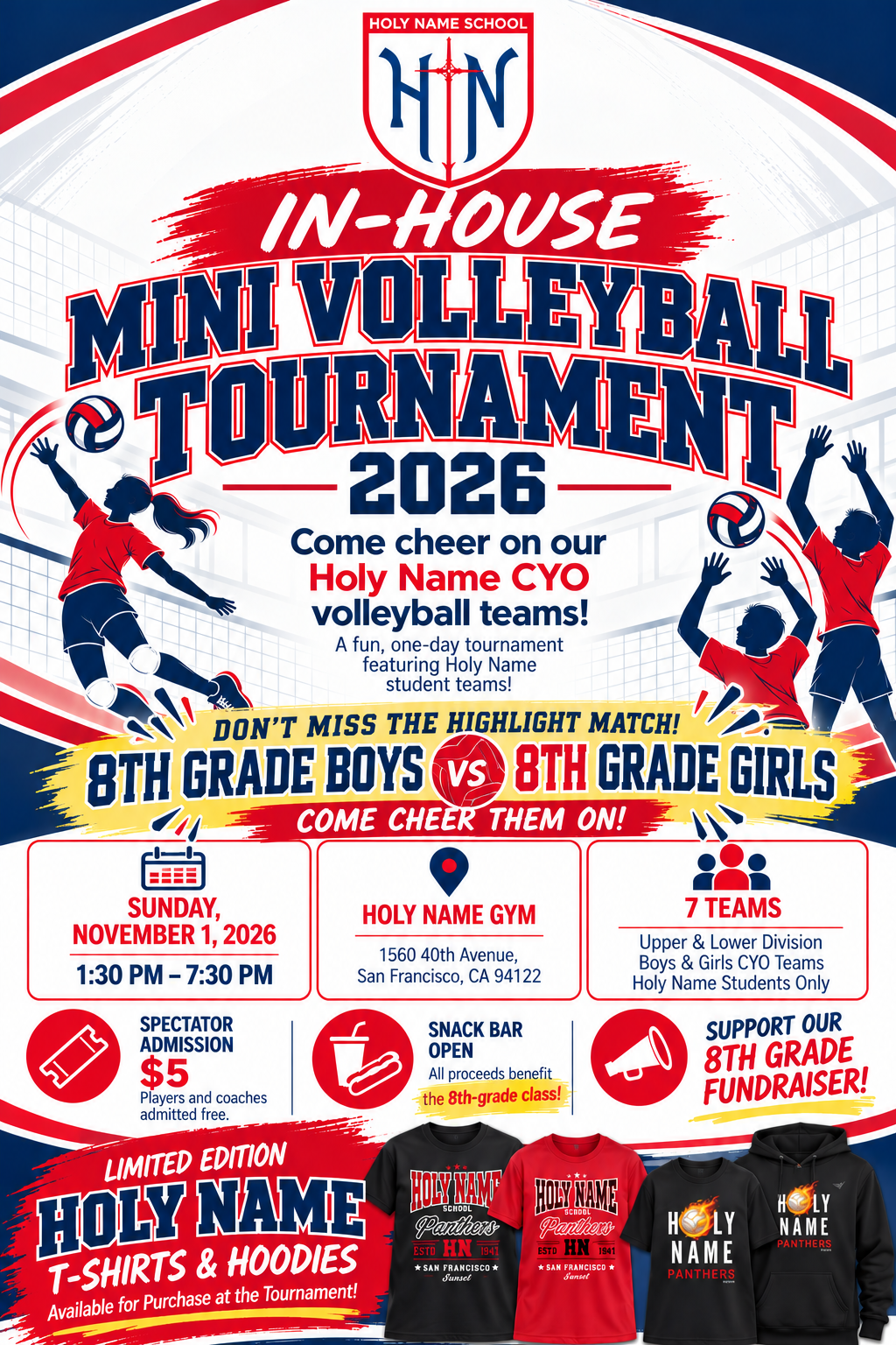HN In-House Volleyball Tournament ~ Sunday, November 1, 2026