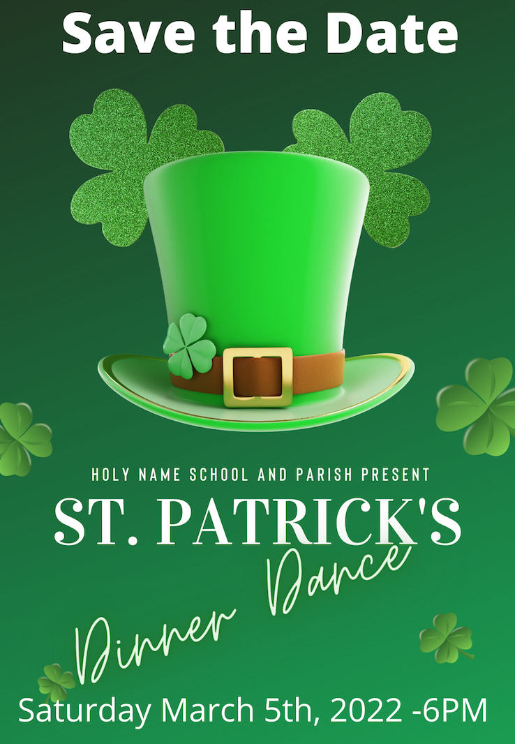 ☘️ St. Patrick's Dinner Dance ☘️ ~ Saturday, March 7, 2026