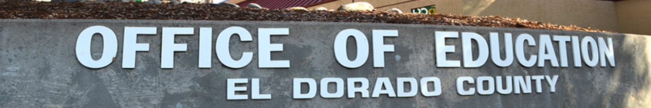 sign on concrete wall that says el dorado county office of education