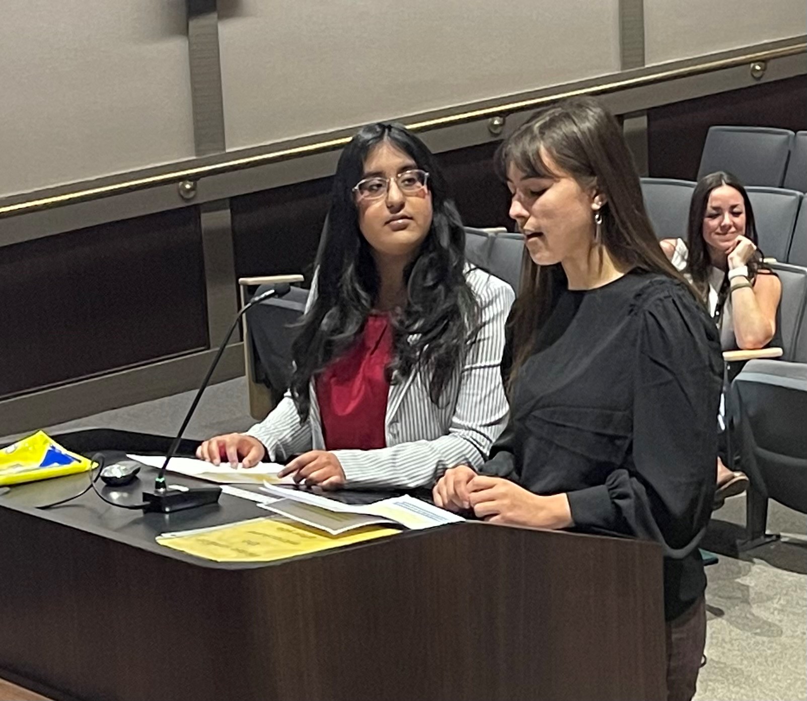 Two students present to the board of supervisors