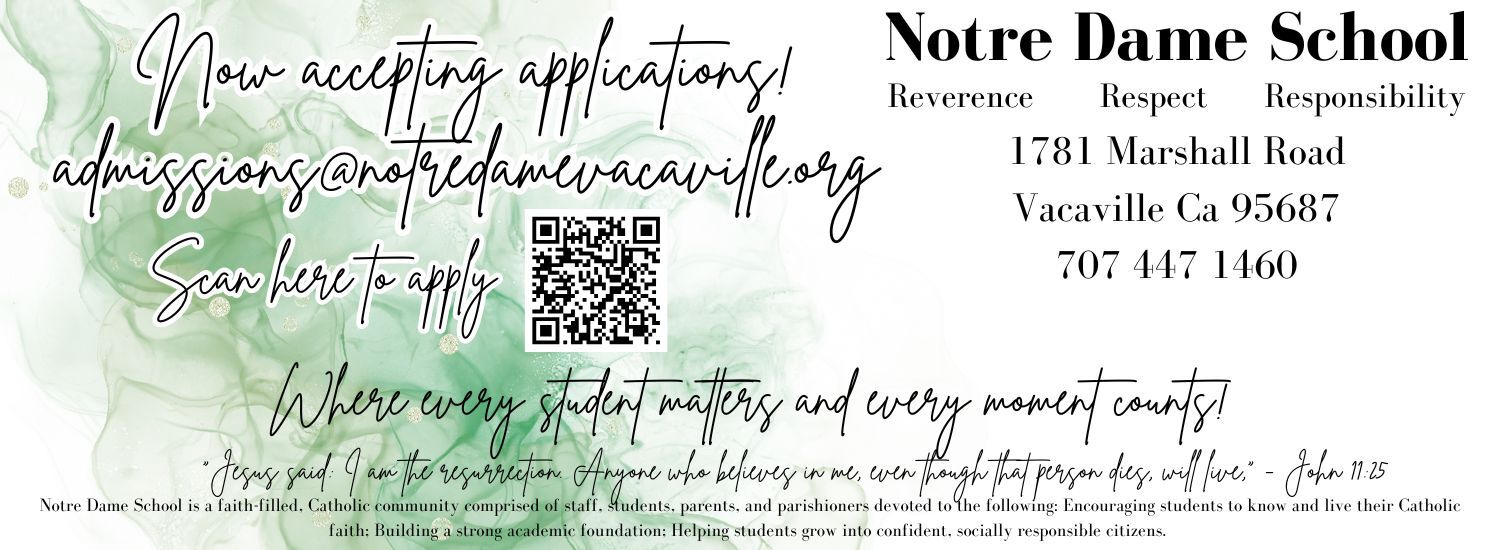 Accepting applications 2026 image for Notre Dame School