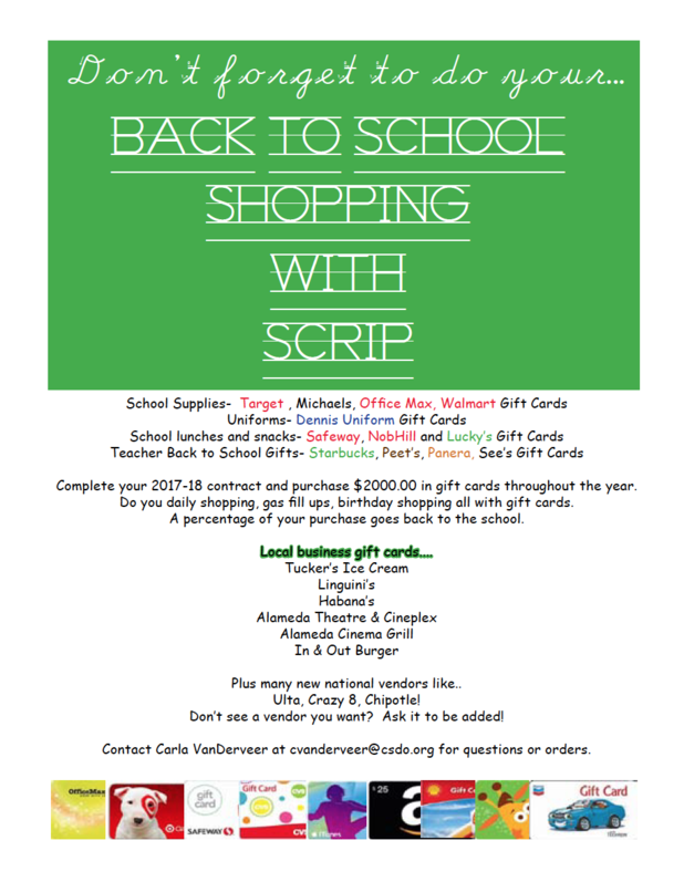 Scrip Gift Cards St Joseph Elementary School